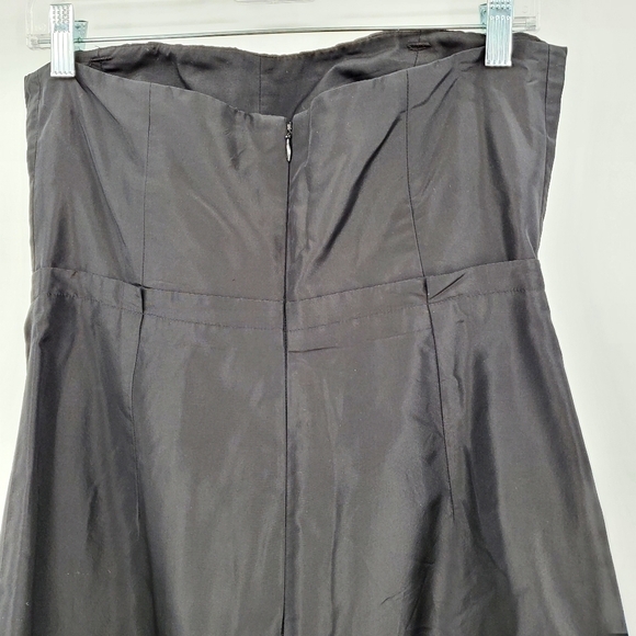 J. Crew Silk Taffeta Gracen Black Strapless Cocktail Dress - Picture 5 of 9